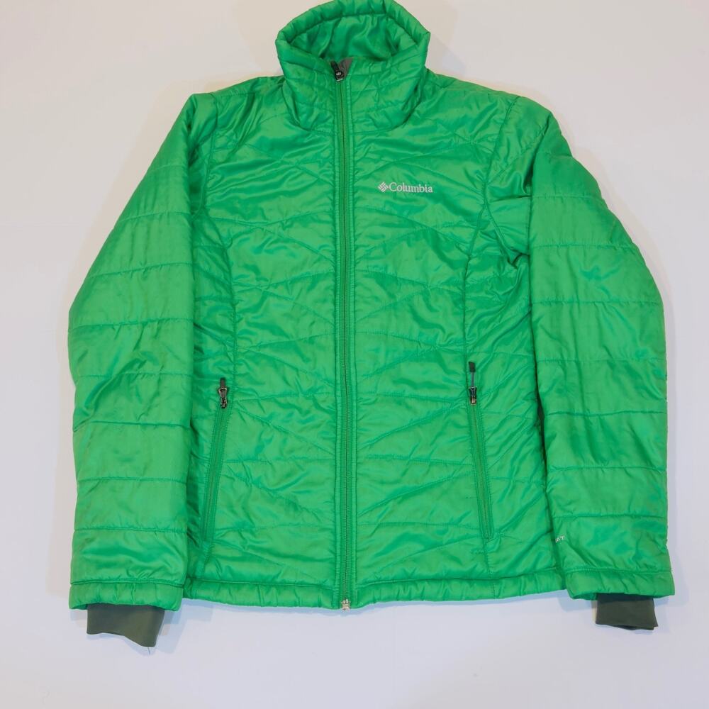 Columbia Women’s XS Green Omni-Heat Puffer Jacket Winter Coat Outdoor Warm